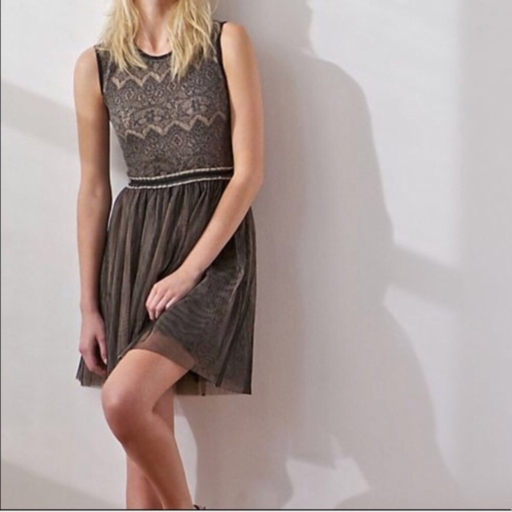 Anthropologie Black Lace Dress